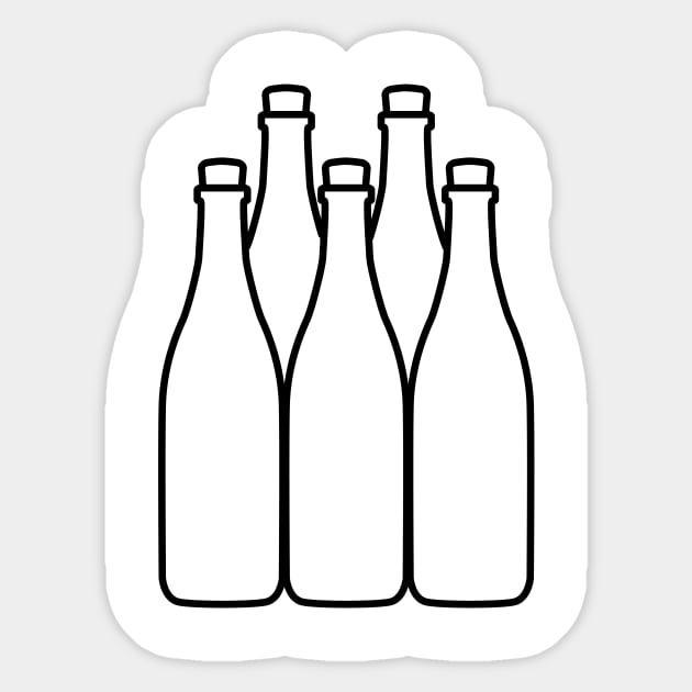 Wine Bottle Set Sticker by SWON Design